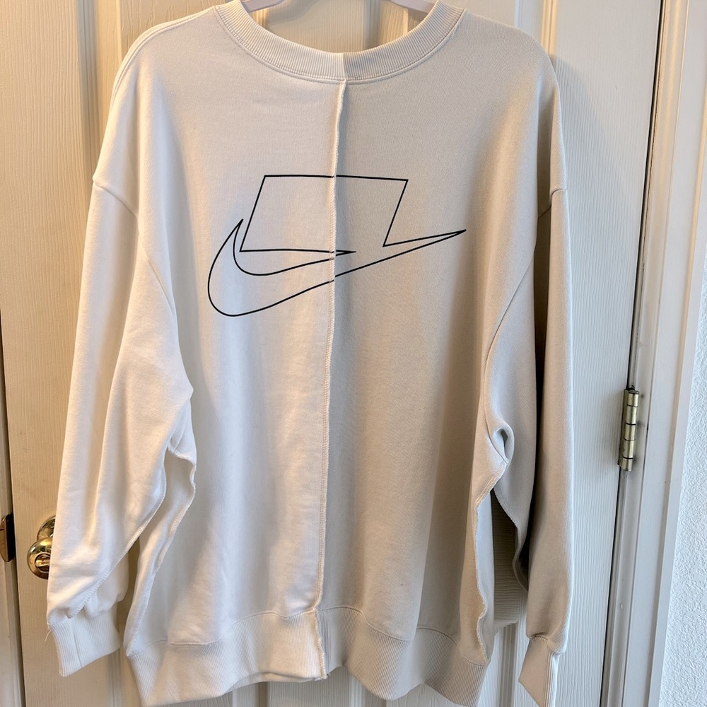 New Nike Two Tone Zipper Back Sweater Tunic